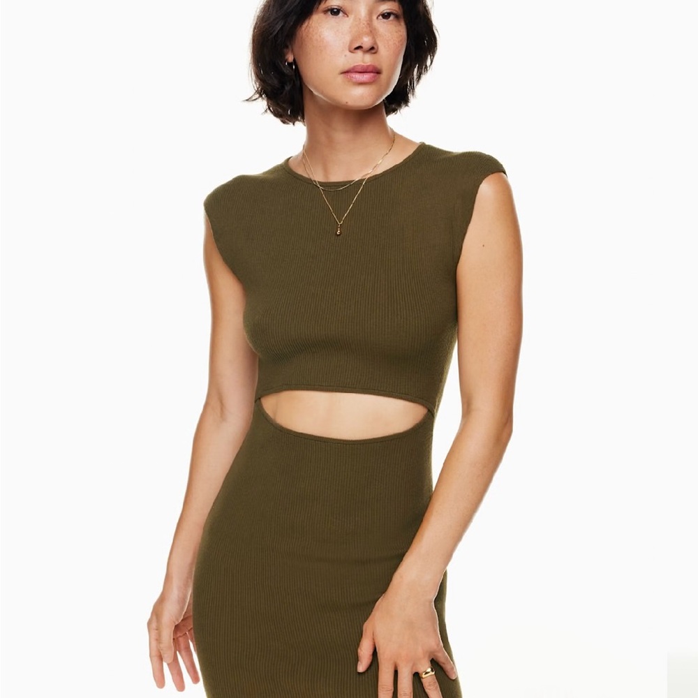Wilfred Free Cutout Knit Mini Dress
